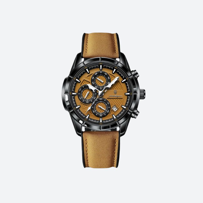 Montre Homme Cuir Quartz Chronographe
