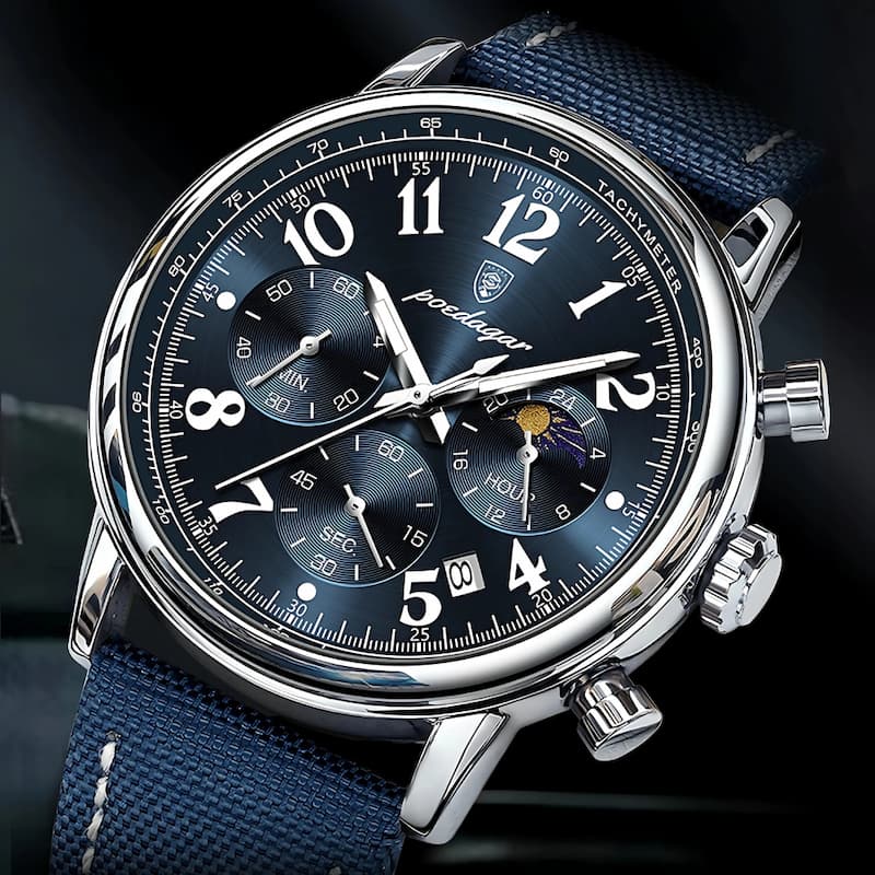 Montre militaire chronographe homme avec bracelet nylon