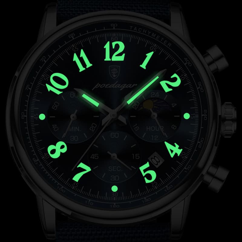 Montre militaire chronographe homme avec bracelet nylon