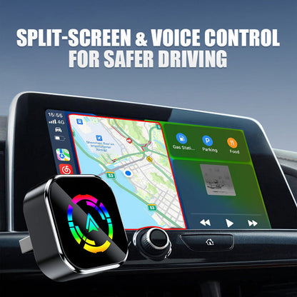 Adaptateur sans fil 2-en-1 pour iPhone et Android Car
